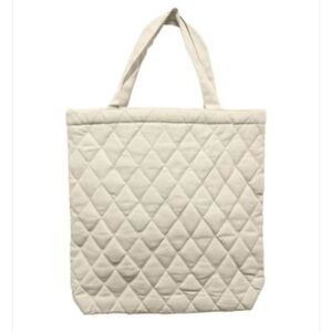 Canvas Quilted Tote, Natural